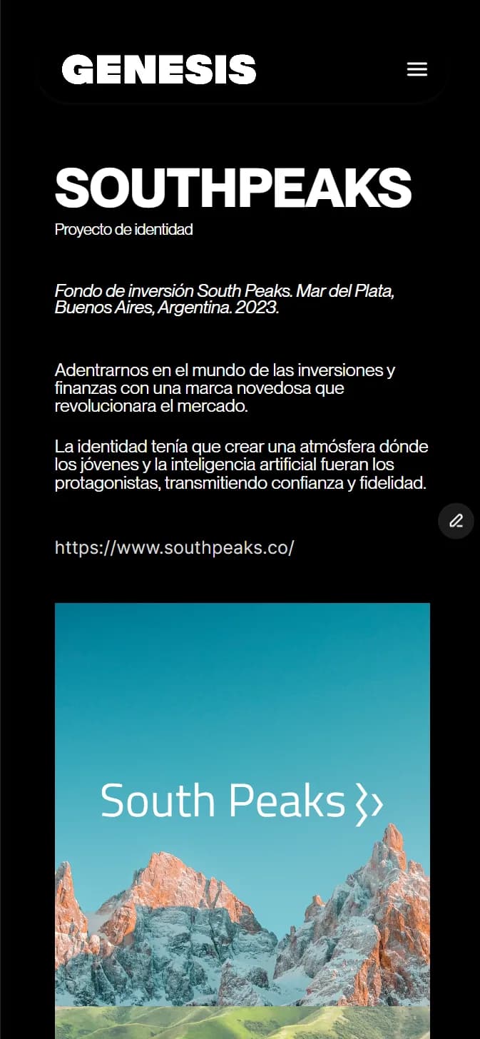 Identidad Génesis — Designer Portfolio Website — 2
