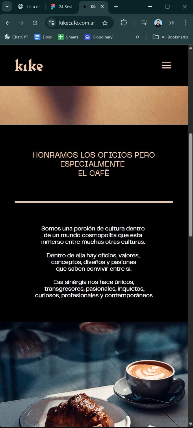 Kike Café — Digital presence and landing page — 1